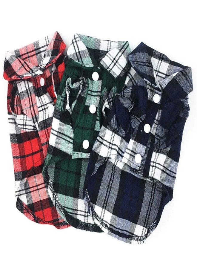 GRAB IT Pet Basic Puppy T-Shirt, All-Season Plaid Polo for Dogs & Cats (L) - Image 1